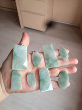 Load image into Gallery viewer, 100% Natural type A light green safe and sound pendant with the carved hieroglyph of &quot;Buddha&quot; jadeite Jade pendant group B99
