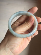 Load image into Gallery viewer, 50.5mm certified 100% natural Type A light green/purple oval jadeite jade bangle PB191
