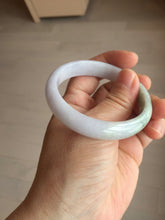 Load image into Gallery viewer, 53mm certified 100% natural Type A light green purple  jadeite jade bangle AA33-4281
