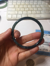 Load image into Gallery viewer, 56.7mm Certified Type A 100% Natura dark blue/green/gray/black/purple Guatemala slim round cut Jadeite bangle AZ154-5525
