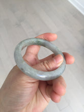 Load image into Gallery viewer, 53mm 100% natural certified dark green/gray jadeite jade bangle BM53-8655
