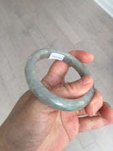 Load image into Gallery viewer, 53mm 100% natural certified dark green/gray jadeite jade bangle BM53-8655
