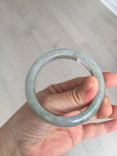 Load image into Gallery viewer, 53mm 100% natural certified dark green/gray jadeite jade bangle BM53-8655
