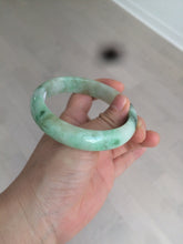 Load image into Gallery viewer, 59.5mm certified Type A 100% Natural sunny green Jadeite bangle AX76-6145
