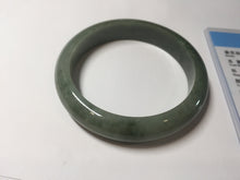 Load image into Gallery viewer, 56.8mm Certified Type A 100% Natural black/dark green/gray Jadeite bangle PJ50-2848
