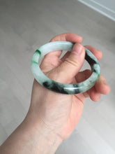 Load image into Gallery viewer, 56.9mm 100% natural Type A sunny green white jadeite jade bangle BN7-8239
