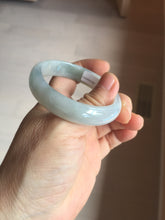 Load image into Gallery viewer, 50.5mm certified 100% natural Type A light green/purple oval jadeite jade bangle PB191
