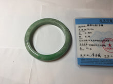 Load image into Gallery viewer, 59mm Certified Type A 100% Natural sunny green gray Jadeite Jade bangle BG236-9898
