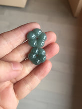 Load image into Gallery viewer, 100% Natural blue green gray black Guatemala jadeite Jade flower pendant group PB43
