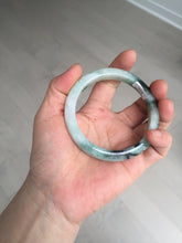 Load image into Gallery viewer, 56.9mm 100% natural Type A sunny green white jadeite jade bangle BN7-8239
