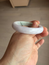 Load image into Gallery viewer, 53mm certified 100% natural Type A light green purple  jadeite jade bangle AA33-4281
