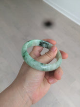 Load image into Gallery viewer, 59.5mm certified Type A 100% Natural sunny green Jadeite bangle AX76-6145
