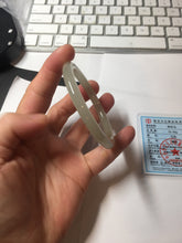 Load image into Gallery viewer, 54mm Certified 100% Natural icy watery light yellow gray crystal sugar (黄冰糖) nephrite jade bangle HN142-3360
