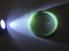 Load image into Gallery viewer, 50.5mm 100% natural type A sunny green apple green oval jadeite bangle AZ155
