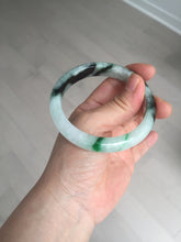 Load image into Gallery viewer, 56.9mm 100% natural Type A sunny green white jadeite jade bangle BN7-8239
