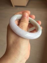 Load image into Gallery viewer, 56.5mm certified 100% natural Type A light green purple jadeite jade bangle AA32-4276
