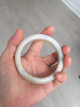 Load image into Gallery viewer, 57.5mm Certified Type A 100% Natural white/yellow/brown (golden sand) Jadeite Jade bangle BM52-7050
