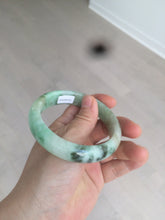 Load image into Gallery viewer, 59.5mm certified Type A 100% Natural sunny green Jadeite bangle AX76-6145
