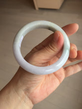 Load image into Gallery viewer, 56.5mm certified 100% natural Type A light green purple jadeite jade bangle AA32-4276
