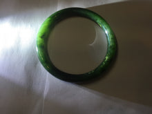 Load image into Gallery viewer, 59.8mm certified 100% Natural dark green/black nephrite (碧玉)  bangle HN143-0516
