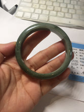 Load image into Gallery viewer, 56.8mm Certified Type A 100% Natural black/dark green/gray Jadeite bangle PJ50-2848
