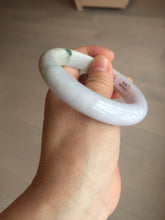 Load image into Gallery viewer, 56.5mm certified 100% natural Type A light green purple jadeite jade bangle AA32-4276
