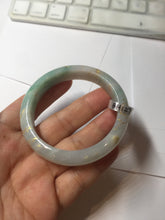Load image into Gallery viewer, 52mm 100% natural Type A sunny green pink carved and golden-painted jadeite jade bangle PH201
