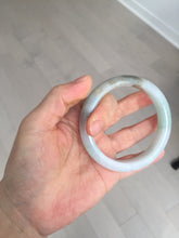 Load image into Gallery viewer, 57.5mm Certified Type A 100% Natural white/light purple/brown Jadeite Jade bangle BM51-7048
