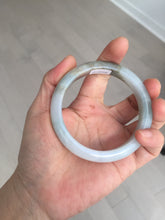 Load image into Gallery viewer, 57.5mm Certified Type A 100% Natural white/light purple/brown Jadeite Jade bangle BM51-7048
