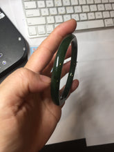 Load image into Gallery viewer, 59.8mm certified 100% Natural dark green/black nephrite (碧玉)  bangle HN143-0516
