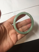 Load image into Gallery viewer, 50.5mm 100% natural type A sunny green apple green oval jadeite bangle AZ155
