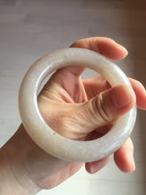 Load image into Gallery viewer, 56mm 100% natural light purple/pale pink/beige with flying snow Quartzite (Shetaicui jade) bangle SY76
