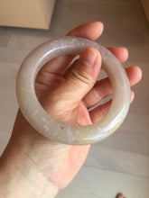 Load image into Gallery viewer, 56mm 100% natural light purple/pale pink/beige with flying snow Quartzite (Shetaicui jade) bangle SY76
