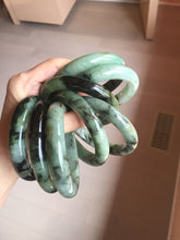 Load image into Gallery viewer, 52-60mm certified Type A 100% Natural green yellow purple gray black Jadeite Jade bangle GL54
