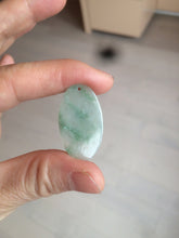 Load image into Gallery viewer, 100% Natural type A light green safe and sound pendant with the carved hieroglyph of &quot;Buddha&quot; jadeite Jade pendant group B99
