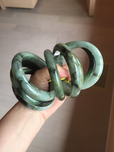 Load image into Gallery viewer, 52-60mm certified Type A 100% Natural green yellow purple gray black Jadeite Jade bangle GL54

