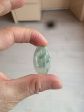 Load image into Gallery viewer, 100% Natural type A light green safe and sound pendant with the carved hieroglyph of &quot;Buddha&quot; jadeite Jade pendant group B99
