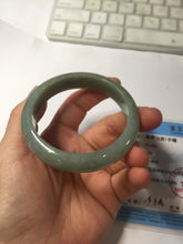 Load image into Gallery viewer, 53.6mm Certified Type A 100% Natural black/dark green/gray Jadeite bangle PJ51-2855
