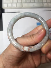 Load image into Gallery viewer, 53.3mm Certified 100% Natural Type A Light Green Purple Red Gray A Red Earth Plateau Round Cut Jadeite Jade Bangle PH203-6213
