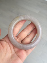 Load image into Gallery viewer, 56mm 100% natural light purple/pale pink/beige with flying snow Quartzite (Shetaicui jade) bangle SY76
