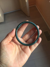Load image into Gallery viewer, 60mm Certified Type A 100% Natural dark green/blue/gray with Guatemala slim round cut Jadeite bangle PH26-2336
