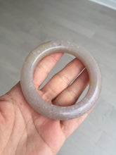 Load image into Gallery viewer, 56mm 100% natural light purple/pale pink/beige with flying snow Quartzite (Shetaicui jade) bangle SY76
