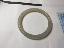 Load image into Gallery viewer, 56.3mm Certified 100% Natural Pale Lotus Pink (淡藕粉) &amp; Gray Round-Cut Nephrite Jade Bangle HN145-3372
