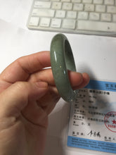 Load image into Gallery viewer, 53.6mm Certified Type A 100% Natural black/dark green/gray Jadeite bangle PJ51-2855
