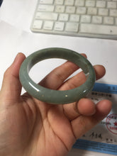 Load image into Gallery viewer, 53.6mm Certified Type A 100% Natural black/dark green/gray Jadeite bangle PJ51-2855
