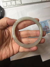 Load image into Gallery viewer, 56.3mm Certified 100% Natural Pale Lotus Pink (淡藕粉) &amp; Gray Round-Cut Nephrite Jade Bangle HN145-3372
