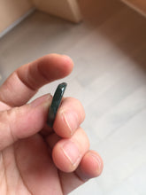 Load image into Gallery viewer, 100% Natural type A dark green/blue/black heart pinky promise(执子之手，与子偕老) Guatemala jadeite Jade pendant AX143
