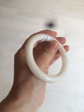 Load image into Gallery viewer, 54.9mm certified 100% Natural white/beige round cut nephrite Jade bangle HT89-7851
