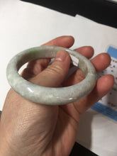 Load image into Gallery viewer, 56.5mm 100% natural type A sunny green/white/purple jadeite jade bangle BM49-8039
