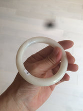 Load image into Gallery viewer, 54.9mm certified 100% Natural white/beige round cut nephrite Jade bangle HT89-7851
